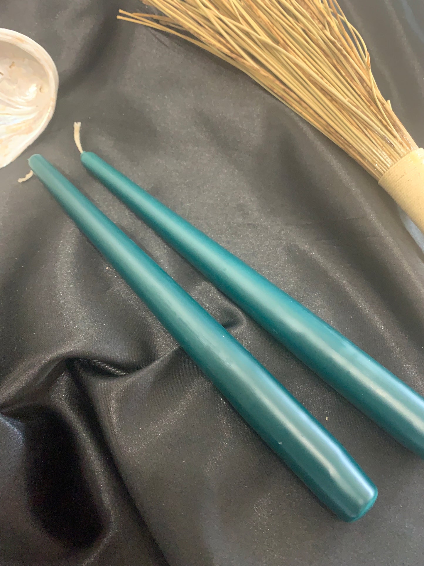 10" Green Candles for Magic