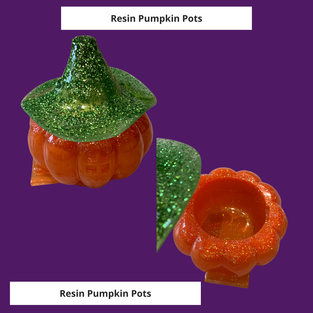 Pumpkin Pot With Witch Hat