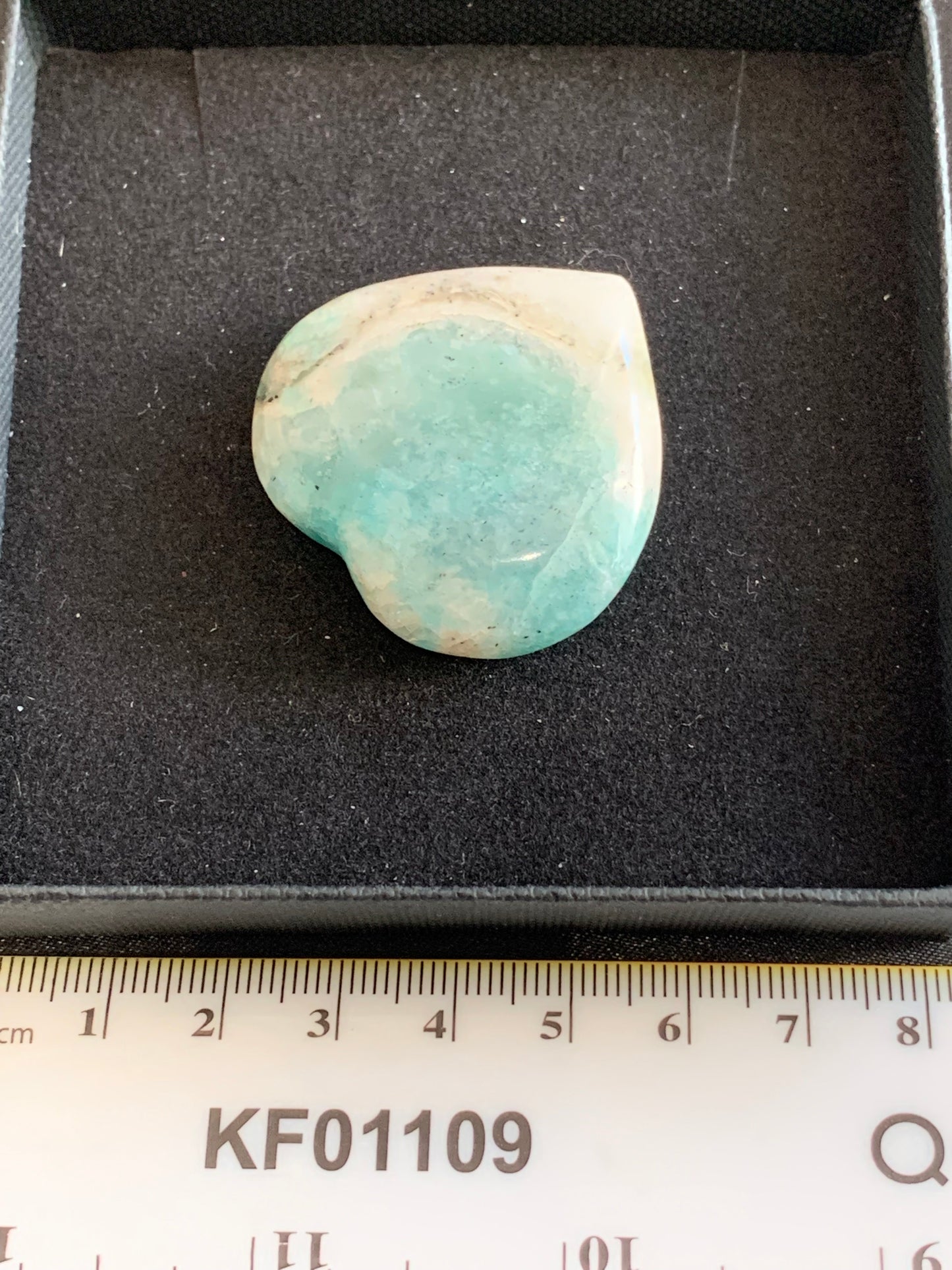 Amazonite - Real Gem Stone Heart Worry Stone