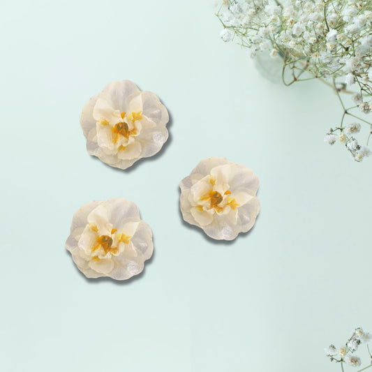 White Cheerfulness Hair Pins x 3