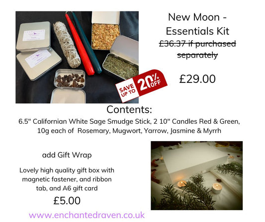 New Moon Herbs and Candles Bundle