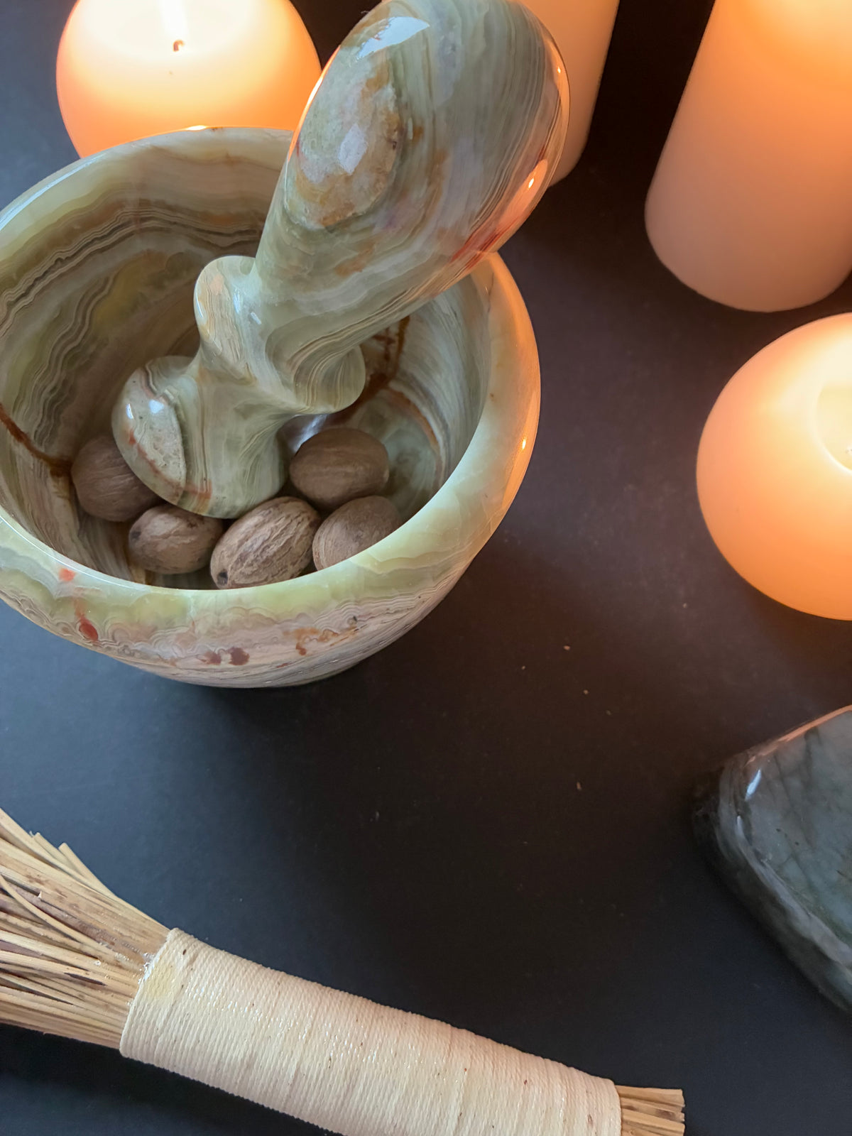 Nutmeg, Whole - Witchcraft Herb for Luck, Prosperity & Money Mag