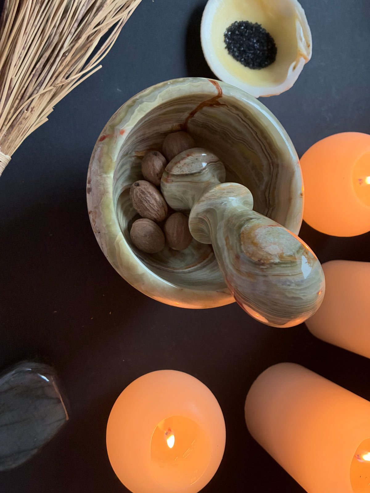 Nutmeg, Whole - Witchcraft Herb for Luck, Prosperity & Money Mag